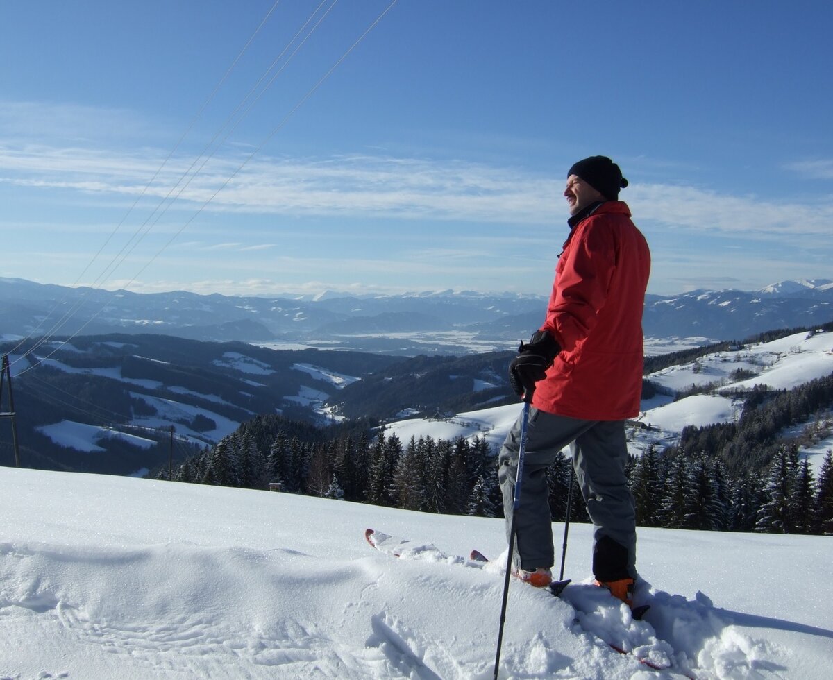Schiabfahrt in das Tal