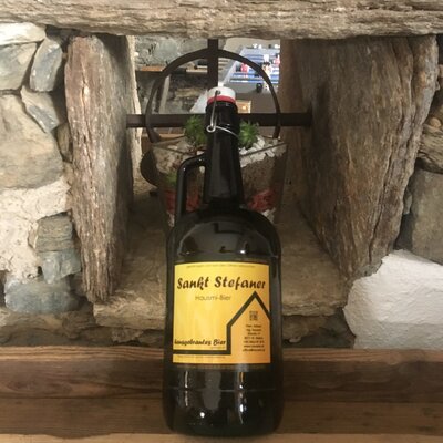 Sankt Stefaner Haus-Bier vom Bauernhof.