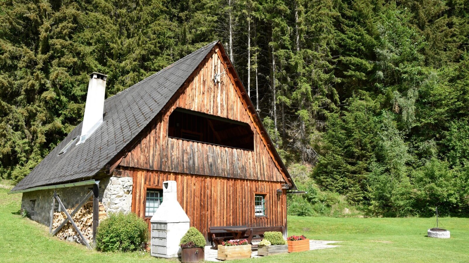 Außenansicht der Hütte