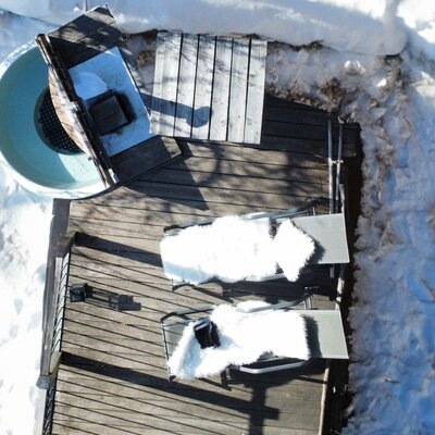 Terrasse im Winter