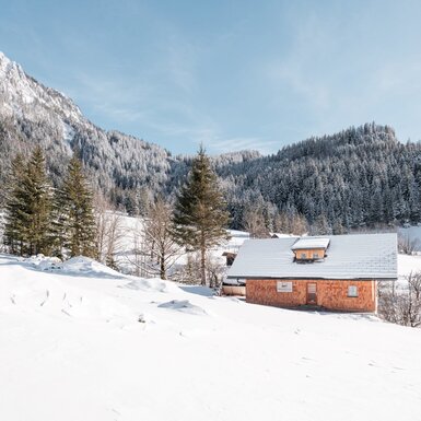 Winter Ansicht Gesäuse Haus 1683
