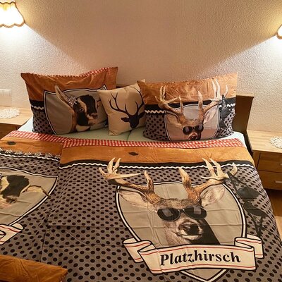 Doppelbett in der Ferienwohnung