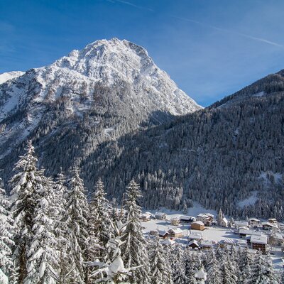 ein Blick von der Rodelbahn Ögg