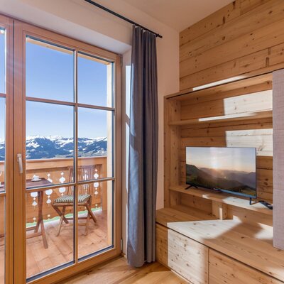 Wohnzimmer im Appartement Morgenstund