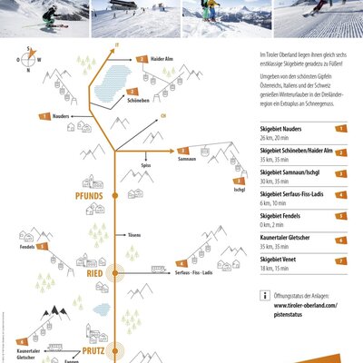 7 Skigebiete in unmittelbarer Nähe