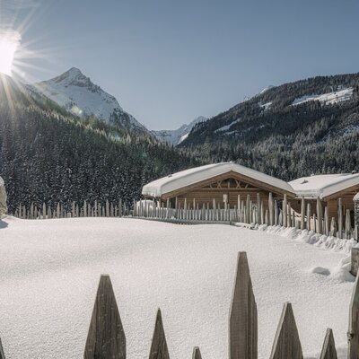 Winter Chalet Außen
