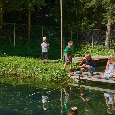 Fischen am Fischteich