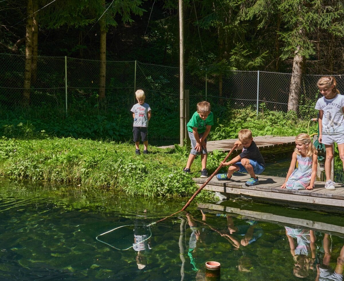 Fischen am Fischteich