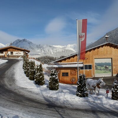 Unsere Hofstelle im Winter