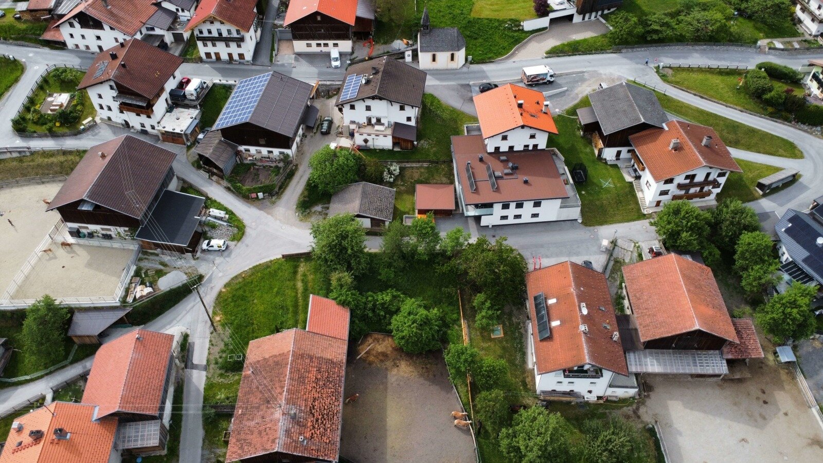 Luftbild von unserem Hof