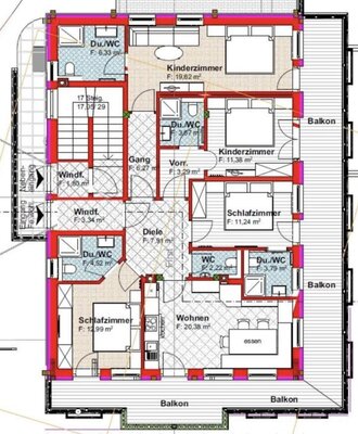 Grundriss der Ferienwohnung