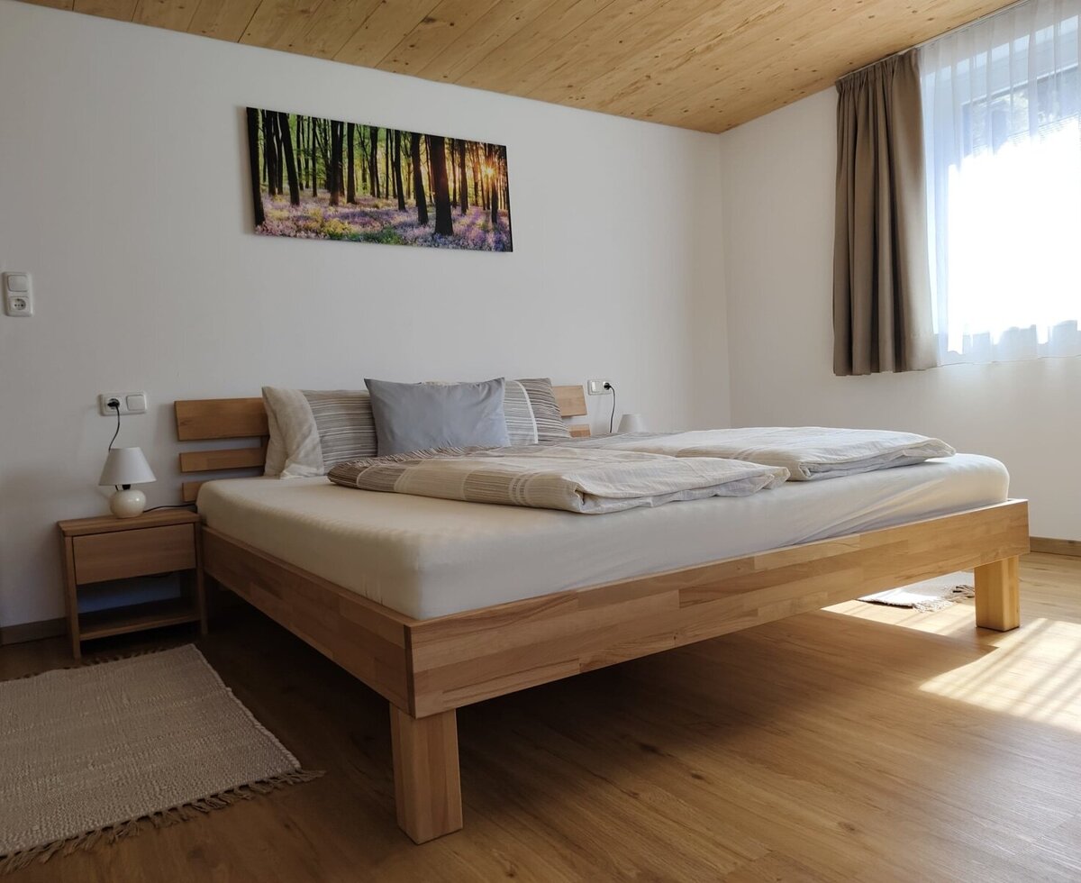 Doppelzimmer Ferienwohnung Gartenblick