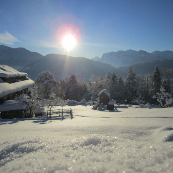 Unser Haus mit Aussicht im Winter