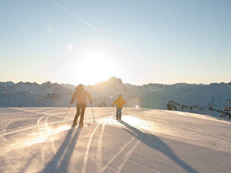 frisch präparierte Pisten finden Sie am Diedamskopf