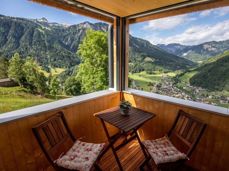 Herrlicher Ausblick vom Balkon